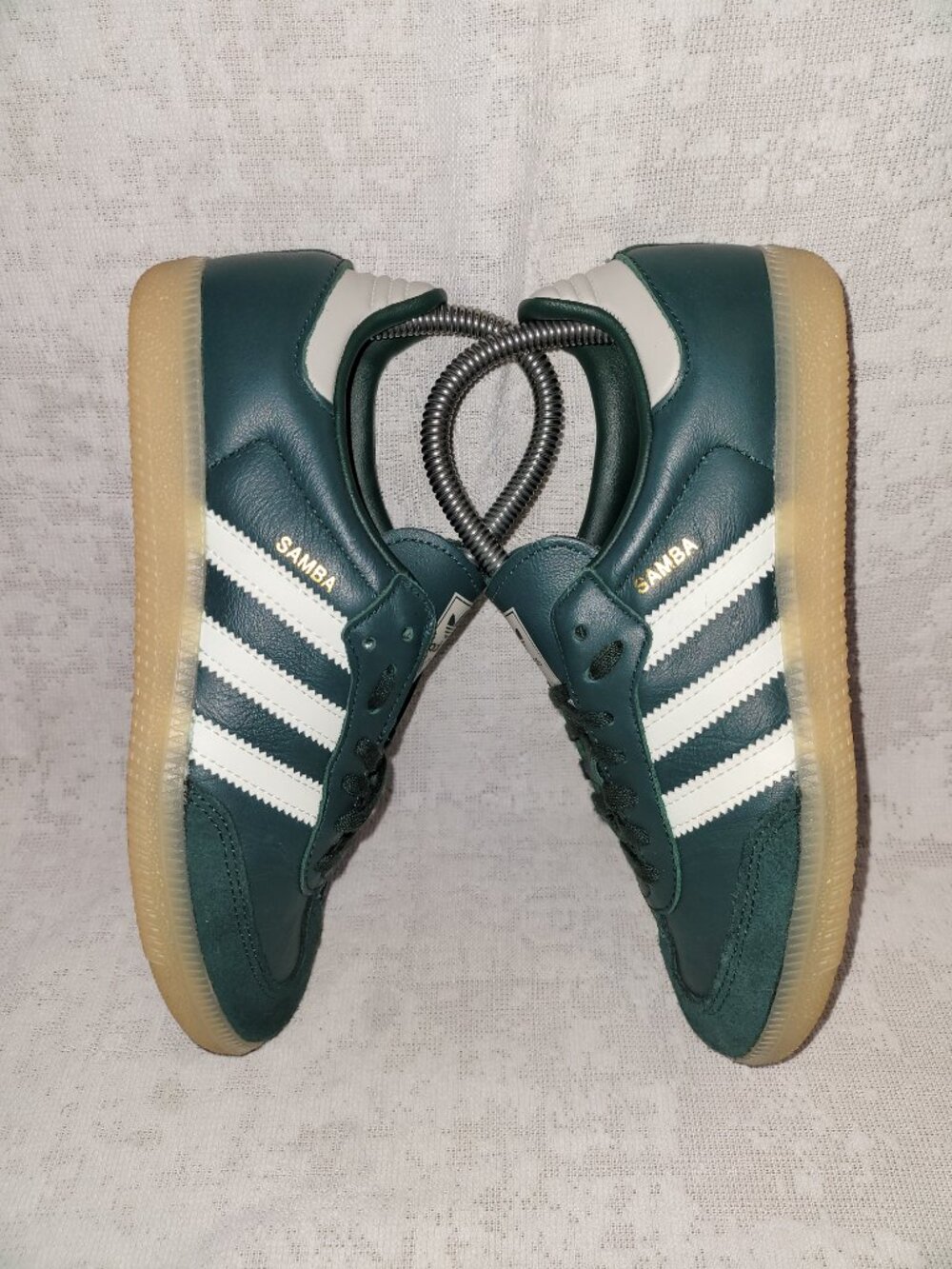 Adidas Samba OG Mineral Green Off White Putty Gray JI4469 Big Kids Size 5 Shoes - Picture 9 of 16